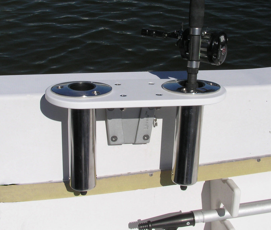 fishing rod holders for boats 2 inch Double Stainless Rod Holder – V-Lock
